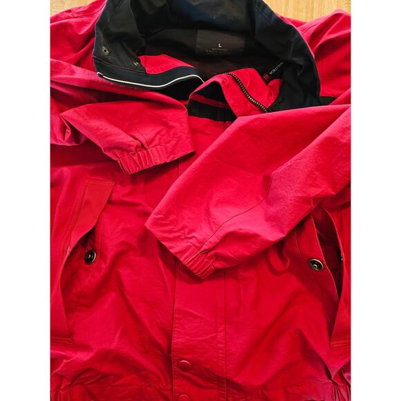 NAUTICA Red Blue Hoodie Windbreaker Jacket Coat size Men's Large - Picture 7 of 11